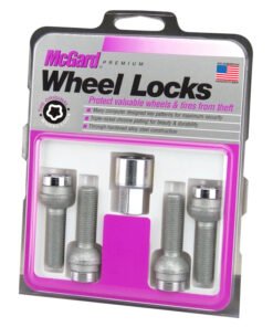 McGard Wheel Lock Bolt Set - 4pk. (Radius Seat) M14X1.5 / 17mm Hex / 45.0mm Shank Length - Chrome