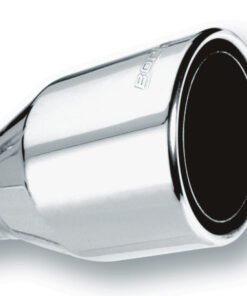 Borla 2.5in Inlet 4.5in Round Rolled Angle Cut Phantom X 7.75in Long Embossed Universal Exhaust Tips
