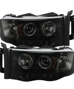 Spyder Dodge Ram 1500 02-05 03-05 Projector Headlights LED Halo LED Blk Smke PRO-YD-DR02-HL-BSM