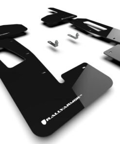 Rally Armor 2022 Rivian R1T Black UR Mud Flap w/ White Logo