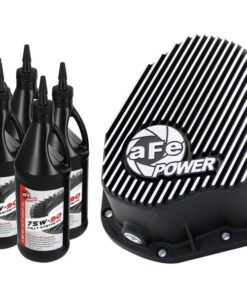 aFe Power Cover Diff Rear Machined w/ 75W-90 Gear Oil Ford Diesel Trucks 86-11 V8-6.4/6.7L (td)