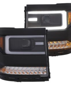 ANZO 16-17 Chevy Silverado 1500 Prjctr. Headlight Plank Styl. w/Amber (Only Work w/HID Equip. Truck)