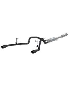 MBRP 2021+ F-150 2.7L/ 3.5L Ecoboost, 5.0L 3in Cat Back 2.5in Dual Split Rear - Black Coated