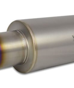 Vibrant Titanium Muffler w/Straight Cut Burnt Tip 3in. Inlet / 3in. Outlet