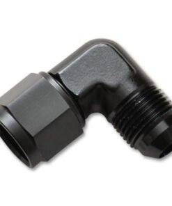 Vibrant -4AN Female to -4AN Male 90 Degree Swivel Adapter (AN to AN) - Anodized Black Only