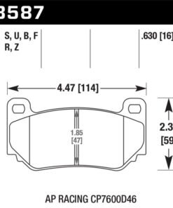 Hawk HPS 5.0 AP Racing CP7600D46 Race Brake Pads