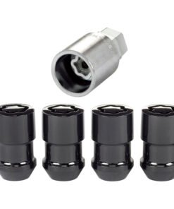 McGard Wheel Lock Nut Set - 4pk. (Cone Seat) M12X1.5 / 19mm & 21mm Dual Hex / 1.46in. Length - Black