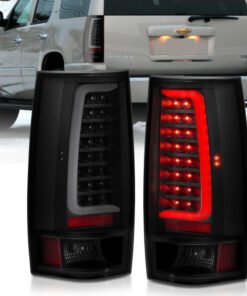 ANZO 2007-2014 Chevy Tahoe LED Taillight Plank Style Black w/Smoke Lens