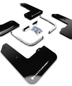 Rally Armor 2019+ Hyundai Veloster N UR Black Mud Flap w/ White Logo