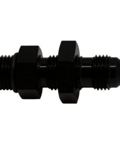 DeatschWerks 6AN O-Ring Male to 6AN Male Flare Bulkhead Include Nut - Anodized Matte Black