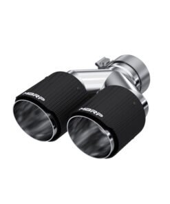 MBRP 3in ID / Dual 4in OD Out Staggered L 9.87in / R 9.37in Dual Wall Carbon Fiber Univ Exhaust Tip