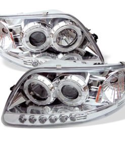 Spyder Ford F150 97-0 Projector - LED Halo Amber Reflctr LED Chome PRO-YD-FF15097-1P-AM-C