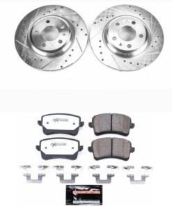 Power Stop 09-16 Audi A4 Rear Z26 Street Warrior Brake Kit
