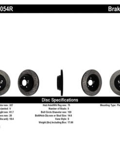 StopTech 00-03 BMW M5 (E39) Slotted & Drilled Right Rear Rotor
