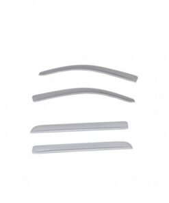 AVS 15-18 Chevy Silverado 1500 Crew Cab Low Profile Color Match Ventvisors 4pc - Silver Ice Metallic