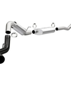 MagnaFlow 14-18 Chevrolet Silverado 1500 4in Single Exit Stainless Steel Cat-Back Exhaust w/Blk Tip