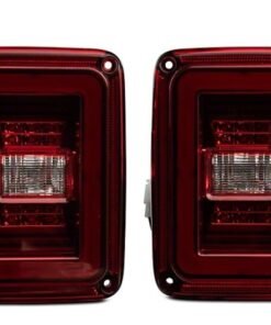 Raxiom 07-18 Jeep Wrangler JK JL Style LED Tail Lights- Black Housing - Red Lens