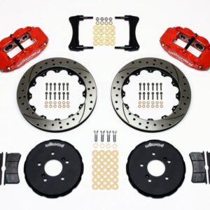 Wilwood Narrow Superlite 6R Front Hat Kit 12.88in Drill Red Honda S2000