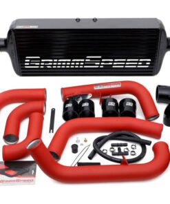 GrimmSpeed 2008-2014 Subaru STI Front Mount Intercooler Kit Black Core / Red Pipe