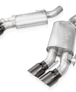 Stainless Works 16-21 Camaro SS 3in Redline Factory Connect Axle Back w/Valve - 4in Quad Black Tips