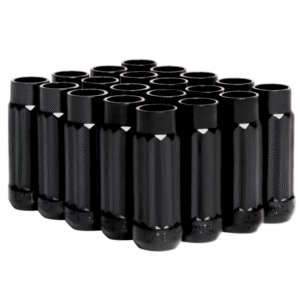 BLOX Racing 12-Sided P17 Tuner Lug Nuts 12x1.5 - Black Steel - Set of 20