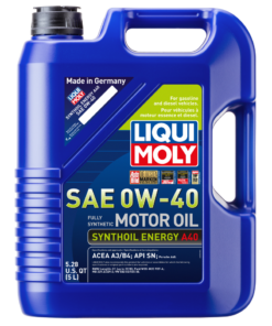 LIQUI MOLY 5L Synthoil Energy A40 Motor Oil SAE 0W40 - Case of 4
