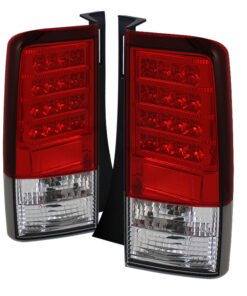 Spyder Scion XB 03-07 Version 2 LED Tail Lights Red Clear ALT-YD-TSXB03-LED-V2-RC
