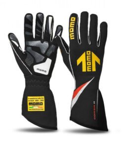 Momo Corsa R Gloves Size 8 (FIA 8856-2000)-Black