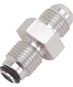 Russell Performance -6 AN (male to 11/16in-18 O-ring seal) Power Steering Adapter. Clear anodized