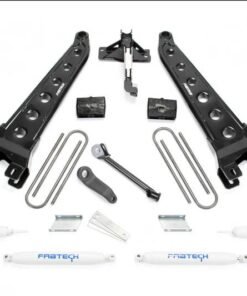 Fabtech 17-19 Ford F250/350 4WD Gas 4in Radius Arm System w/Perf. Shocks