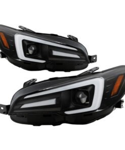 Spyder Subaru Impreza WRX 15-20 Halogen Model Projector Headlights - Black PRO-YD-SWRX15SI-SBSEQ-BK
