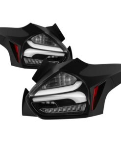 Spyder 15-17 Ford Focus Hatchback LED Tail Lights w/Indicator/Reverse - Black (ALT-YD-FF155D-LED-BK)