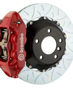 Brembo 01-06 BMW M3 Rear GT BBK 4 Piston Cast 345x28 2pc Rotor Slotted Type-3-Red