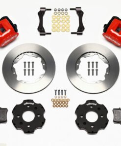 Wilwood Combination Parking Brake Rear Kit 11.00in Red Civic / Integra Disc 2.39 Hub Offset