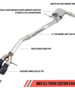 AWE Tuning Mk6 GLI 2.0T - Mk6 Jetta 1.8T Track Edition Exhaust - Polished Silver Tips