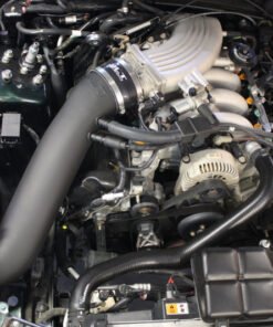 JLT 2001 Ford Mustang Bullitt Black Textured Cold Air Intake Kit w/Red Filter