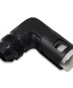 Vibrant 90 Degree Aluminum AN to Female Quick Connect -8AN - 0.375in Hose Size