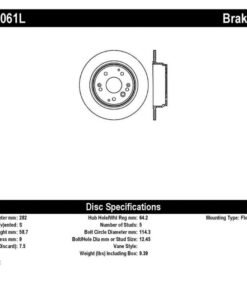 StopTech 04-08 Acura TL/TL-S Standard/Brembo Drilled Left Rear Rotor