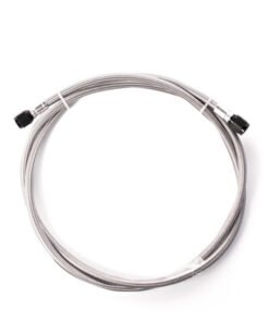 Snow Performance 2ft Stainless Steel Braided Line (Black) w/ 4AN Fittings