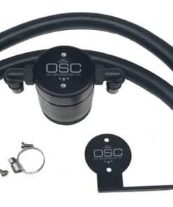 J&L 13-18 Ford Focus ST Front Oil Separator 3.0 - Black Anodized