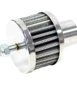 K&N Steel Base Chrome Top Crankcase Vent Filter 1in OD Vent / 2in OD / 1-1/2in H Stud Mount