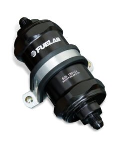 Fuelab 818 In-Line Fuel Filter Standard -6AN In/Out 100 Micron Stainless - Black