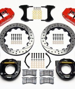 Wilwood Narrow Superlite 4R Rear P-Brk Kit 12.88in Drilled Red Chevy C-10 2.42 Offset 5-lug