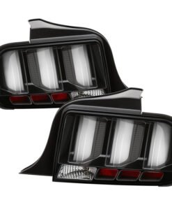 Spyder 05-09 Ford Mustang (White Light Bar) LED Tail Lights - Black ALT-YD-FM05V3-LED-BK