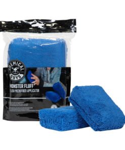 Chemical Guys Plush Microfiber Applicator - 3in x 5in x 2in - Blue - 2 Pack - Case of 24