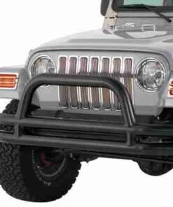 Smittybilt Tubular Front Bumper for Jeep Wrangler TJ/YJ - with Hoop - Textured Black - JB44-FT
