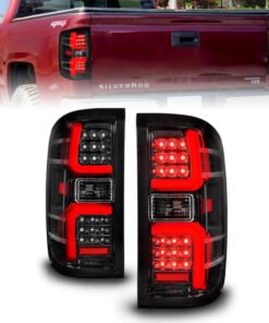 ANZO 15-19 Chevrolet Silverado 2500 HD/3500 HD LED Taillight w/ Sequential Black Housing/Clear Lens