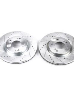 Power Stop 06-12 Mitsubishi Eclipse Front Evolution Drilled & Slotted Rotors - Pair
