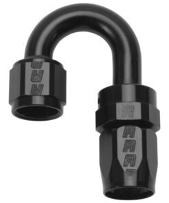 Russell Performance -6 AN Black 180 Degree Full Flow Swivel Hose End