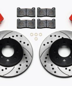 Wilwood DPHA Front Caliper & Rotor Kit Drill Red Honda / Acura w/ 262mm OE Rotor